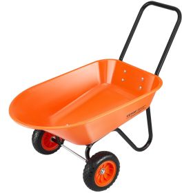 VEVOR Wheelbarrow Cart, 5 Cu. Ft. Load & 397 lbs Capacity, 2 Wheels Garden Dump Cart, Garden Wagon with Handle & 10" Wide Track Wheels