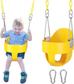 Toddler Swing with Full Bucket Seat High Back Safety Design Outdoor Playground Swing with Chains EVA Material ASTM Certified
