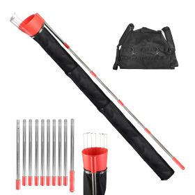 1Pc 13FT High Reach Fruit Picker Pole With Harvest Bag Heavy Duty Fruit Picking Tool With Basket Funnels Collect Bag For Mango Avocado Lemon Appl (Option: 1PACK)